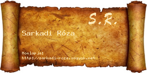 Sarkadi Róza névjegykártya